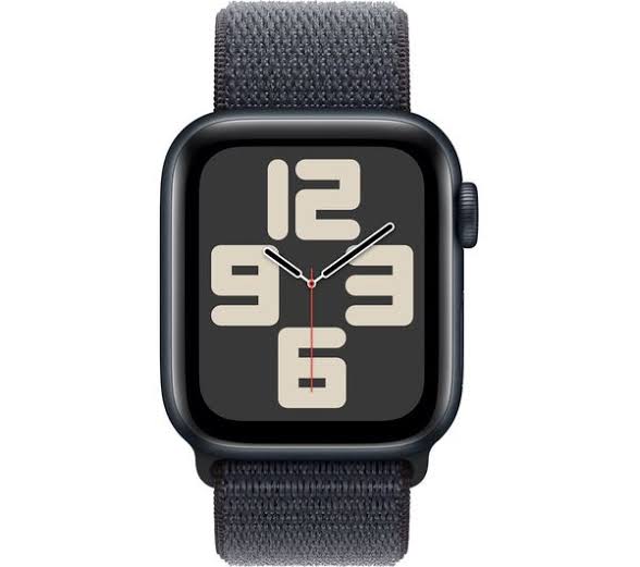 Apple Watch SE (2024) GPS (44mm) featuring a Midnight Aluminium Case and an Ink Sport Loop band-MXEP3QA/A