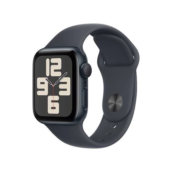Apple Watch SE (2nd Generation, GPS) featuring a 40mm Midnight Aluminium Case and a matching Midnight Sport Band (S/M)-