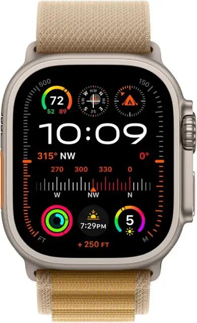 Apple Watch Ultra 2 (Natural Titanium Case with Tan Alpine Loop)-