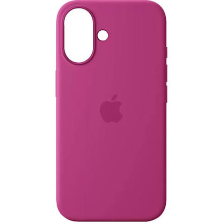 Apple iPhone 16 Silicone Case with MagSafe in the color Fuchsia-MYY53ZM/A