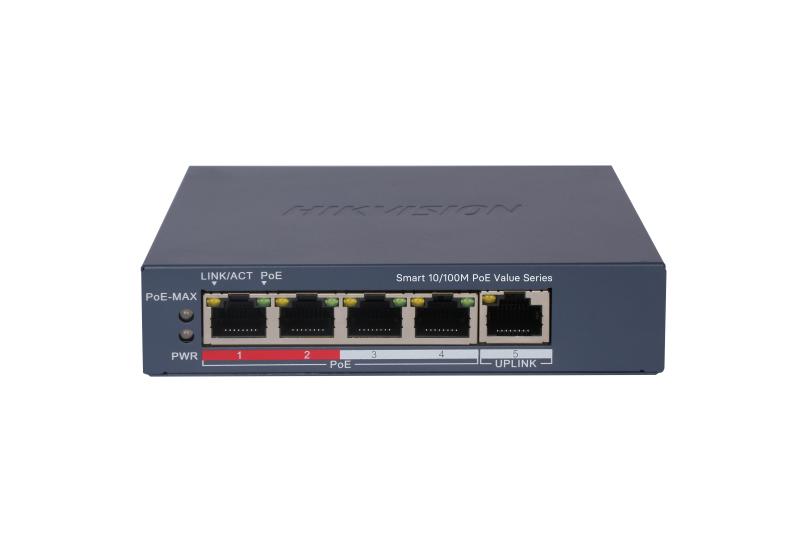 4-port Fast Ethernet Smart Managed PoE Switch-DS-3E1105P-EI/M
