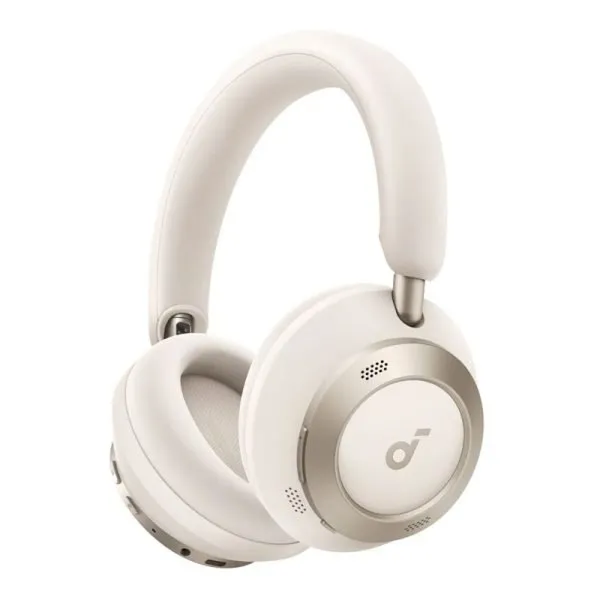 Anker Soundcore Space One Pro Adaptive Active Noise Cancelling Headphones – Oat White | A3062H21