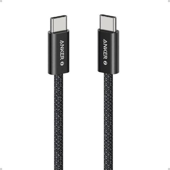 Anker Zolo USB-C to USB-C Cable (3.3ft Braided), 240W, Dirt-Resistant fast charging cable for iPhone, Galaxy, Pixel, iPad, and accesories - Black