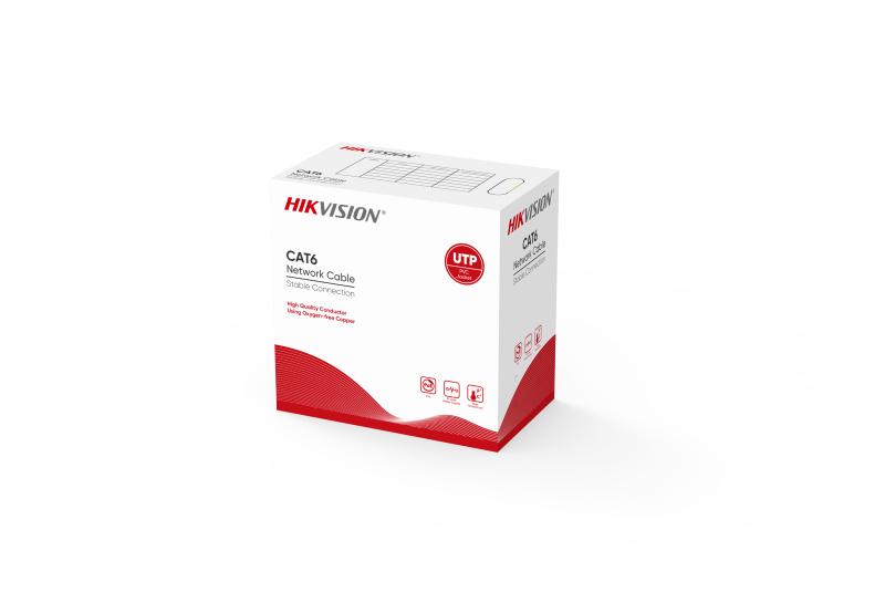 Hikvision Category 6 U/UTP Network Cable (Solid Copper, Grey, 305m)-DS-1LN6UZC0(O-STD) grey 305m