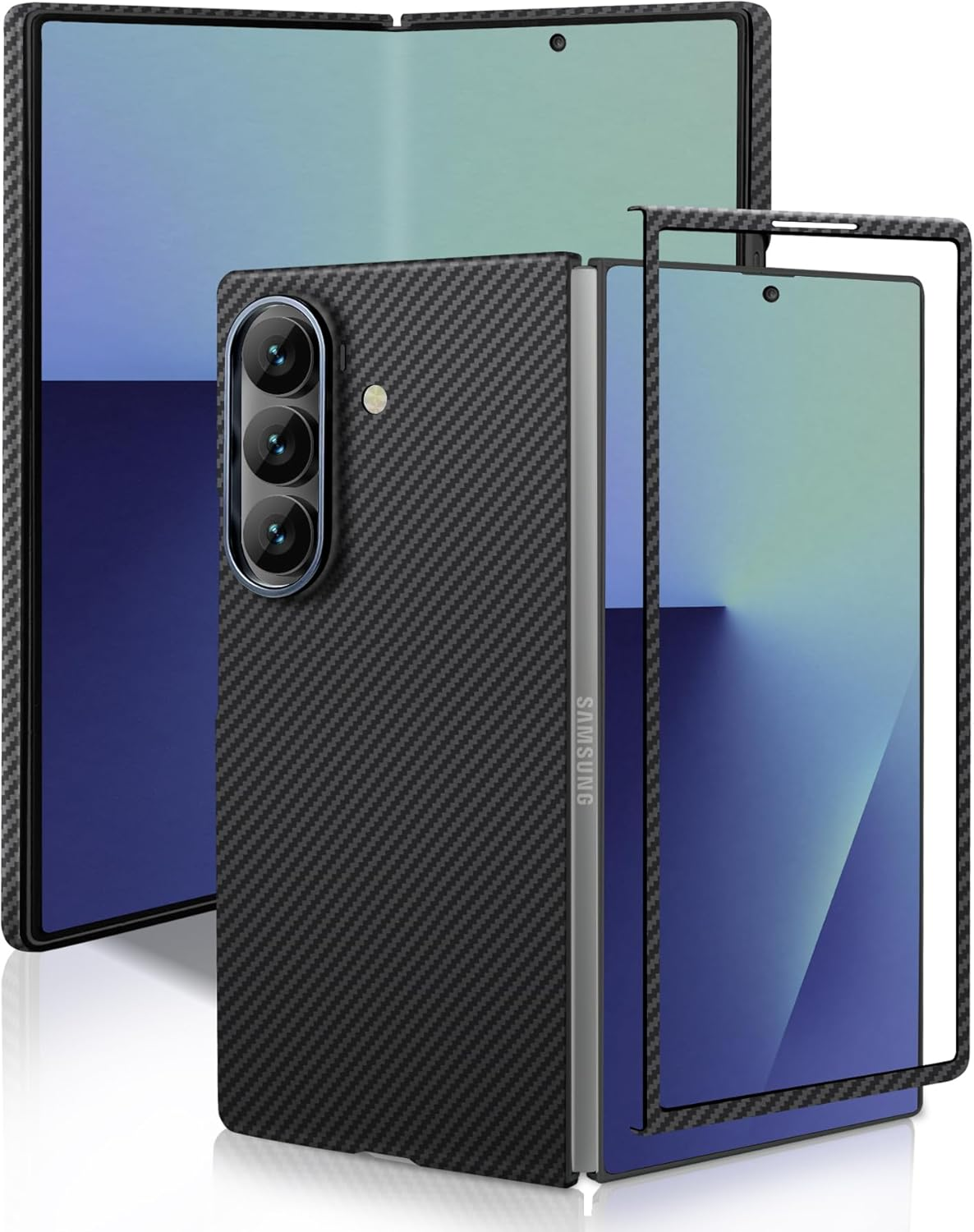 Samsung Galaxy Z Fold 7 Case, Carbon Fiber Case for Z Fold 7, Ultra Slim & Thin Minimalist Protective Phone Cover