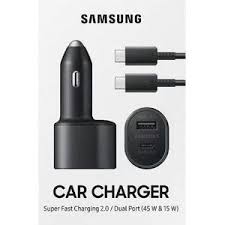 Samsung 45W + 15W Dual Port Car Charger – Super Fast Car Charger